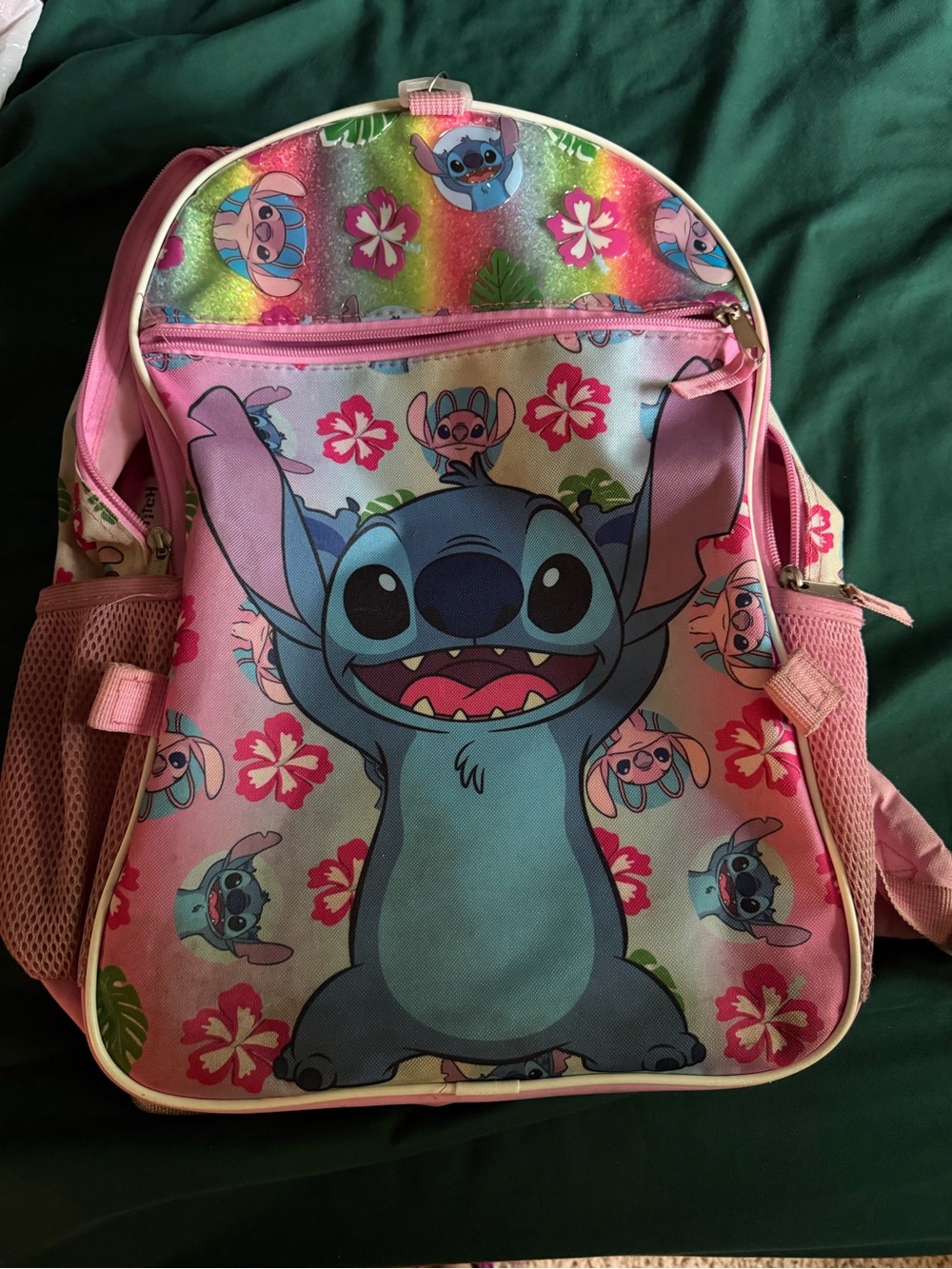 Stitch Pink Kids Backpack – Cute Cartoon Character Bag